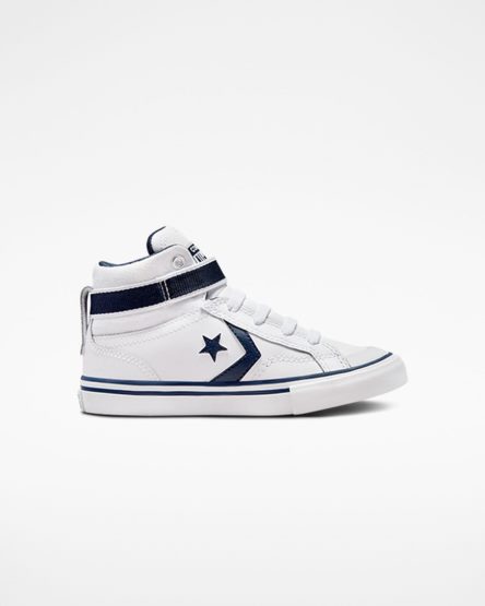 Zapatillas Altas Converse Pro Blaze Strap Easy-On Varsity Club Niño Blancas Azul Marino Blancas | PE 58W240